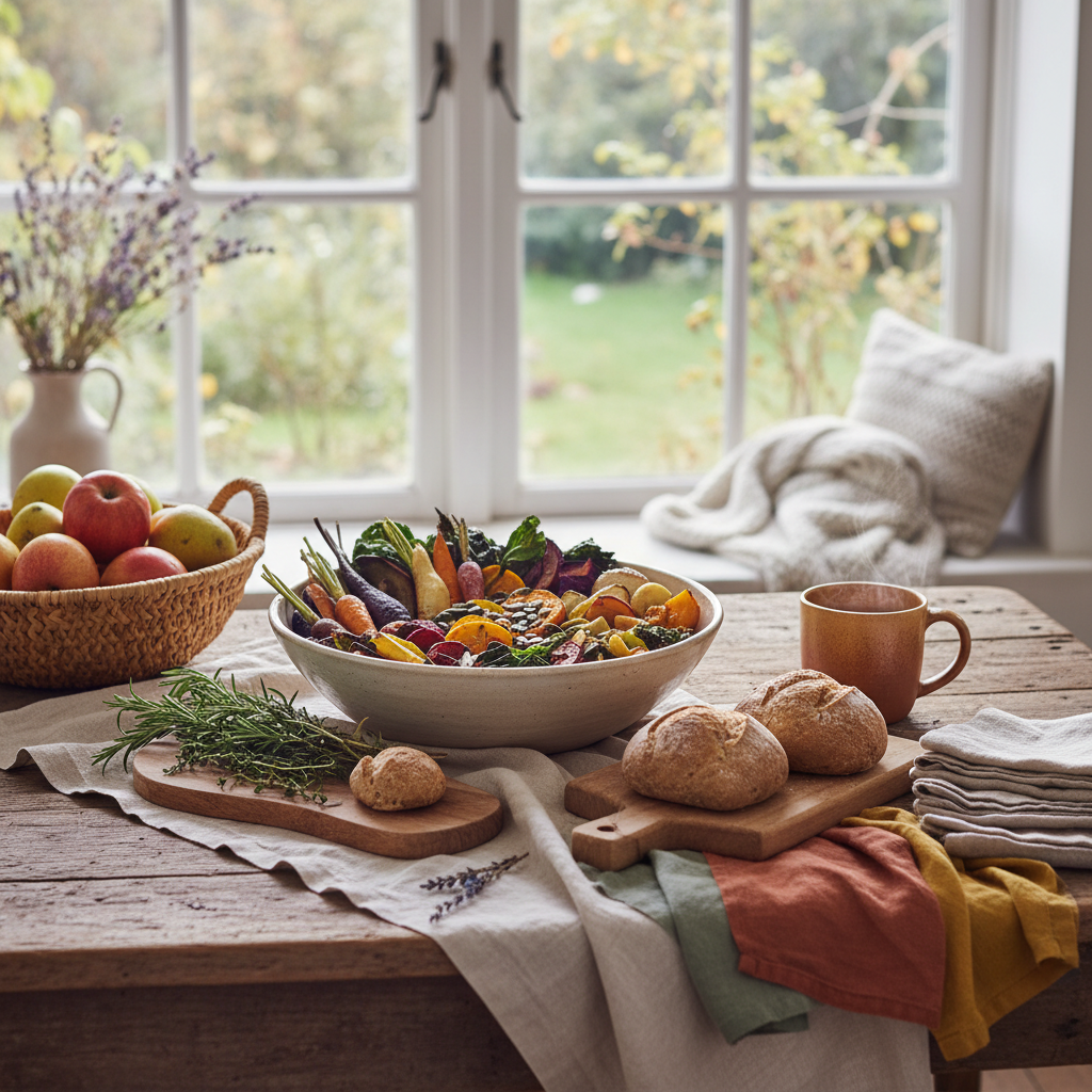Cortisol Lowering Morning Routine: Reconnecting with Seasonal Food